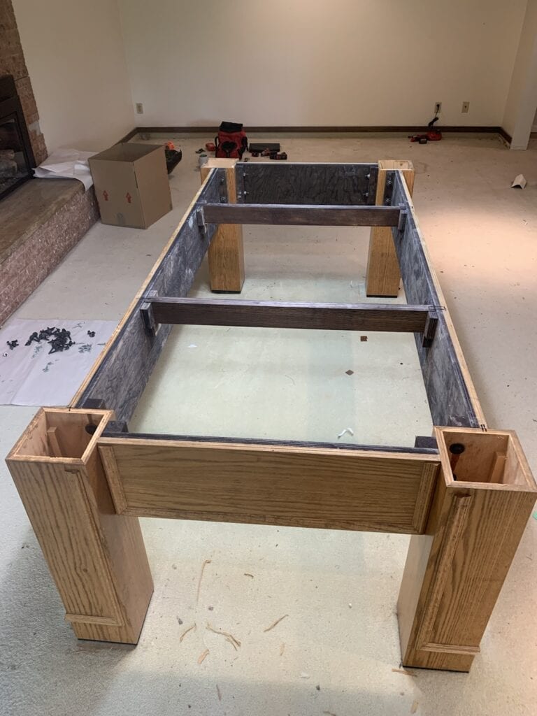 Pool table frame